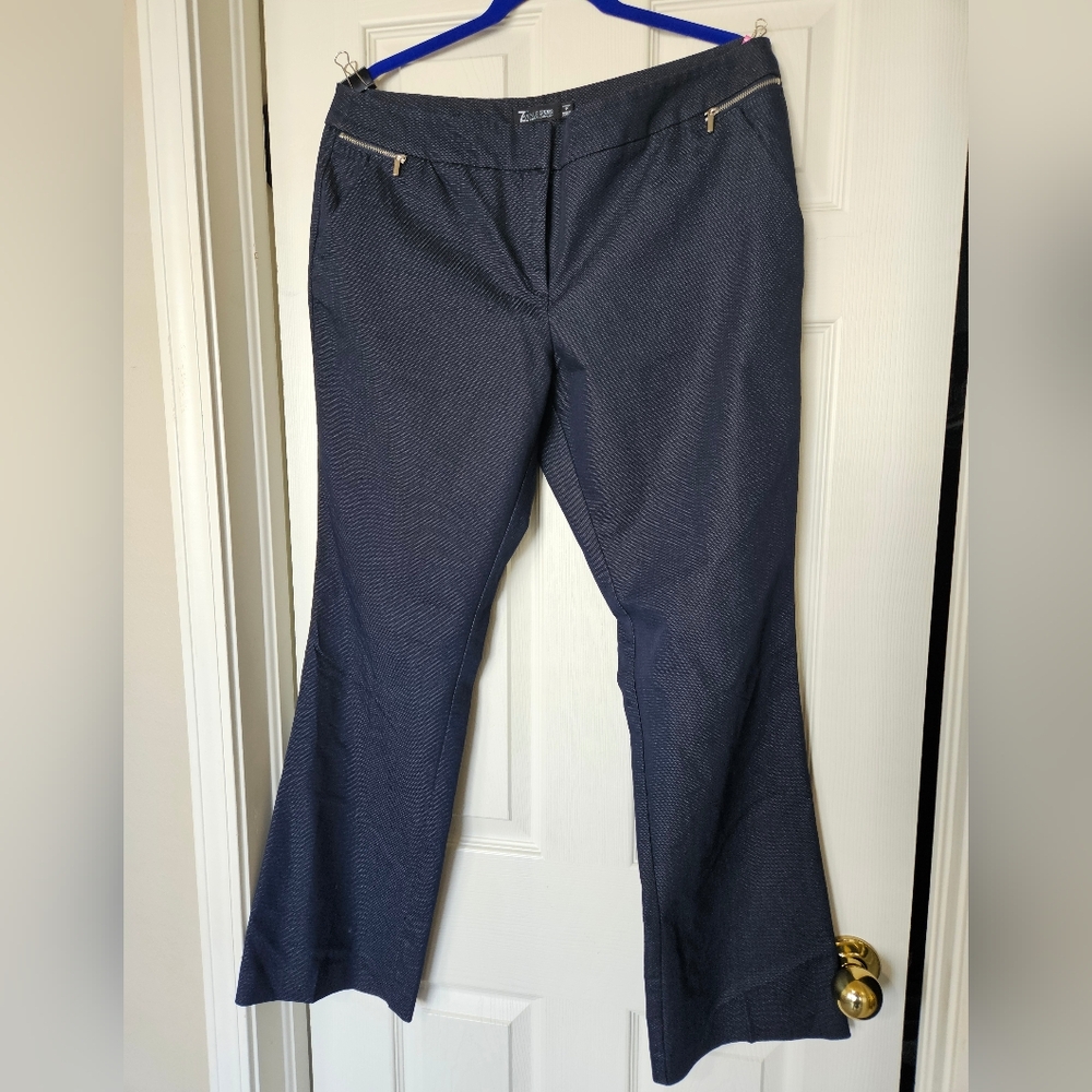Navy Flared Trousers
